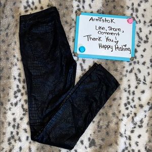 Snake skin skinny black Tinseltown jeans